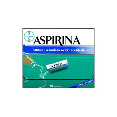 BAYER Aspirina Granulato 500 mg Acido Acetisalicilico 20 bustine senza acqua